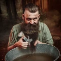 mydlo na bradu v tvare kocky Angry Beards